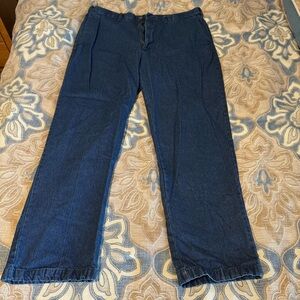 Haggar Dark Blue Classic Fit Week to Weekend Denim Pants 40x34